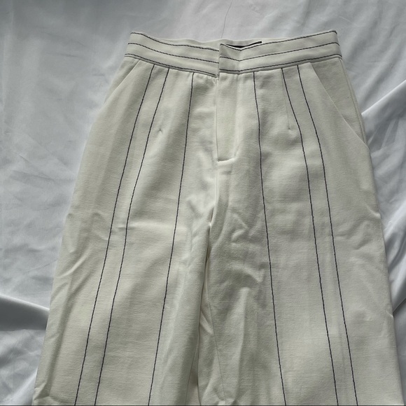 White Straight Leg Pants - Picture 3 of 4